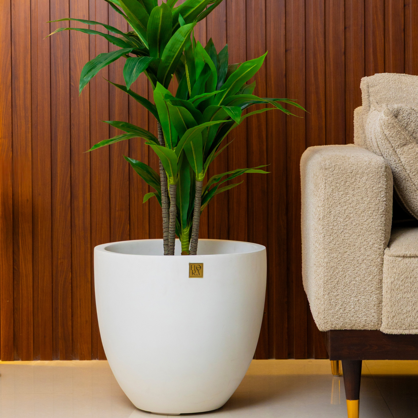 Round Bowl Planter - White