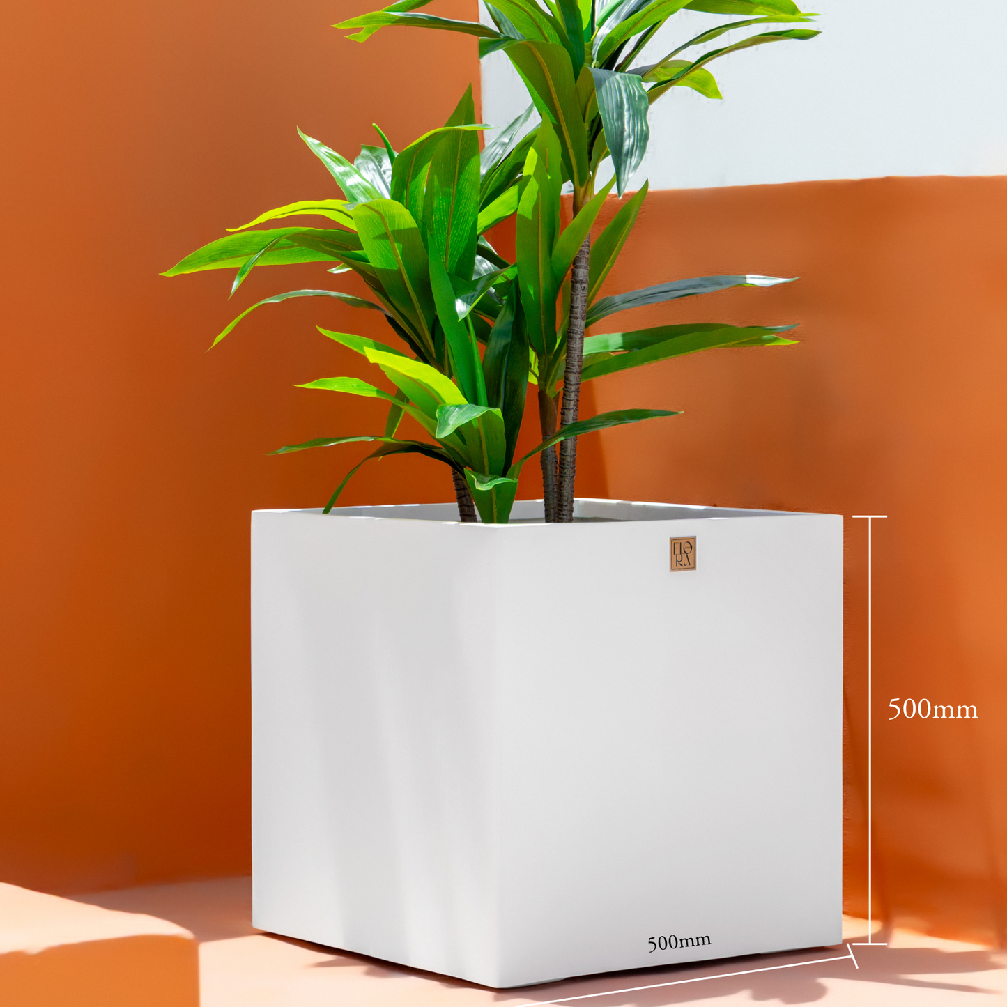 Mellan Cube Planter-white