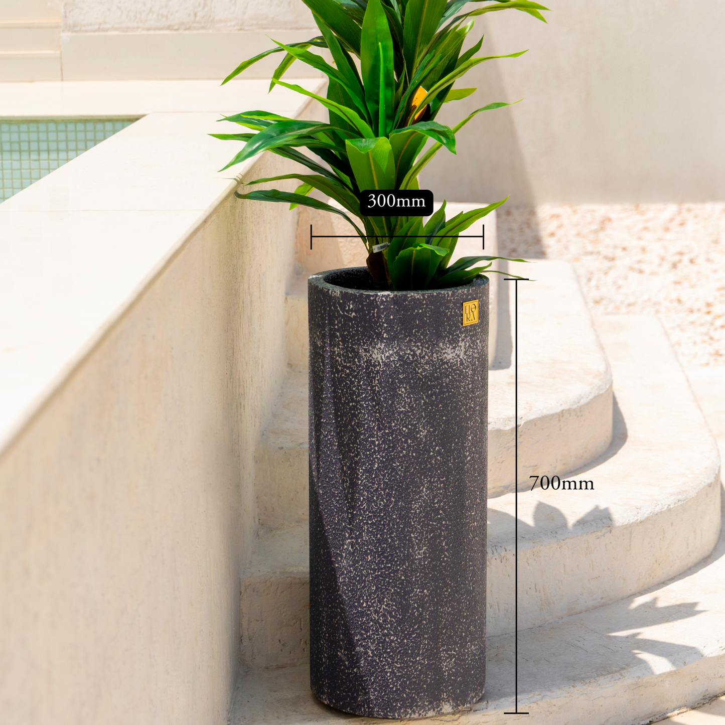 Reo Planter (Set of 3) - Antique Dark Grey