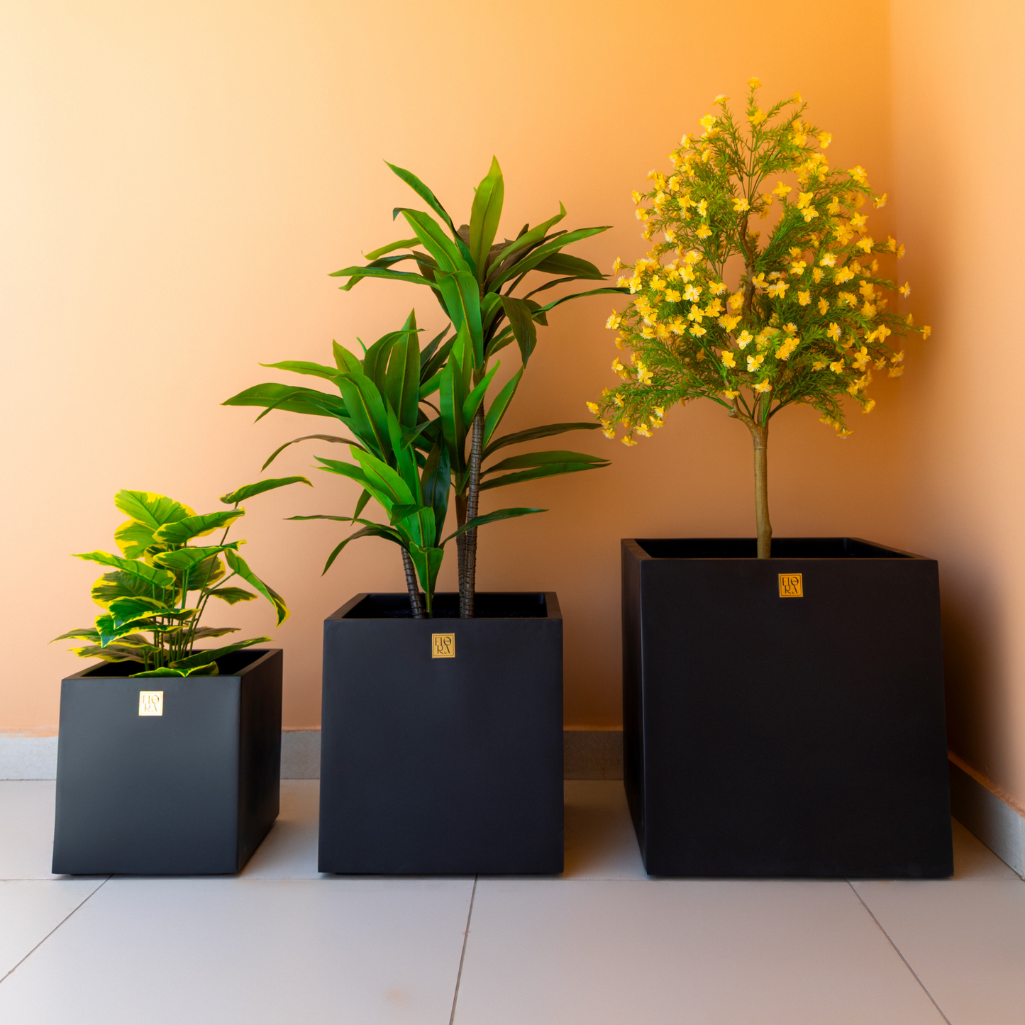 Mellan Cube Planter (Set of 3) - Black