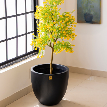 Round Bowl Planter -Black