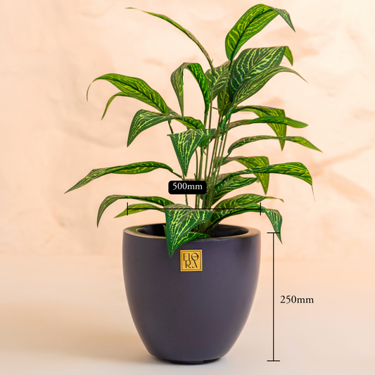 Round Bowl Planter (Set of 3)- Dark Grey