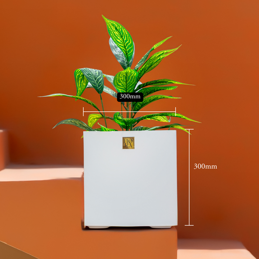 Mellan Cube Planter-white