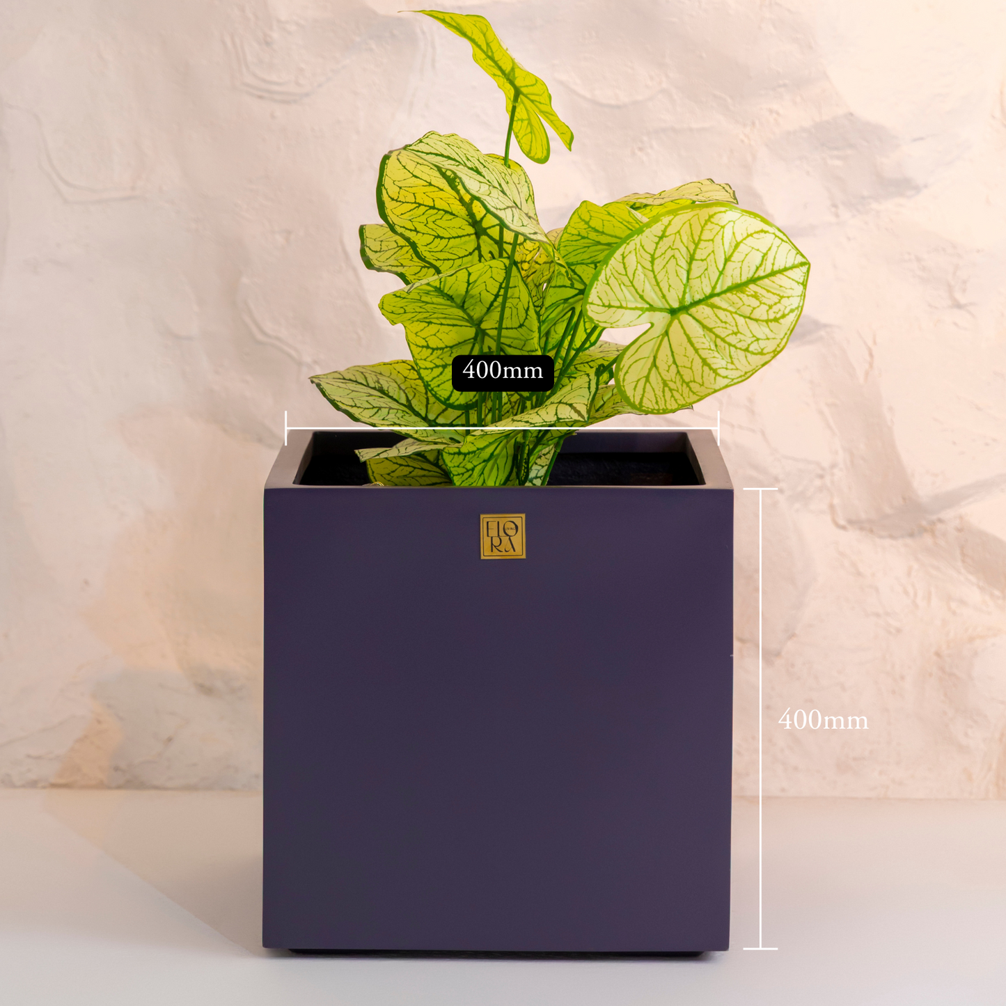 Mellan Cube Planter- Dark Grey