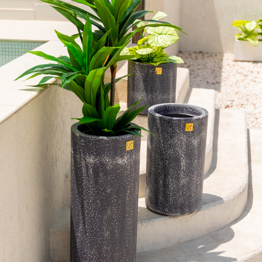Reo Planter (Set of 3) - Antique Dark Grey