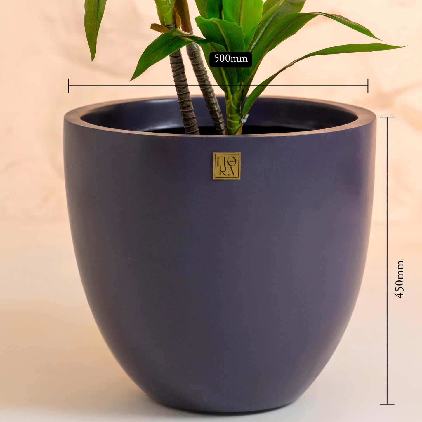 Round Bowl Planter-Dark Grey